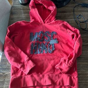 Moschino kids 8/10 red pull over kids sweatshirt hoodie